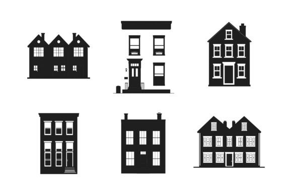 A Set of Various Houses and Building Icons