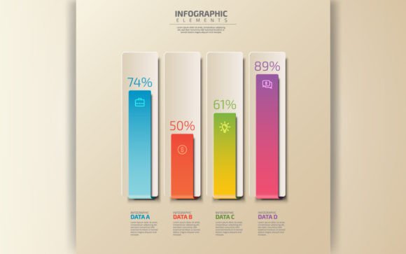 Abstract 3D Digital Infographic Graph