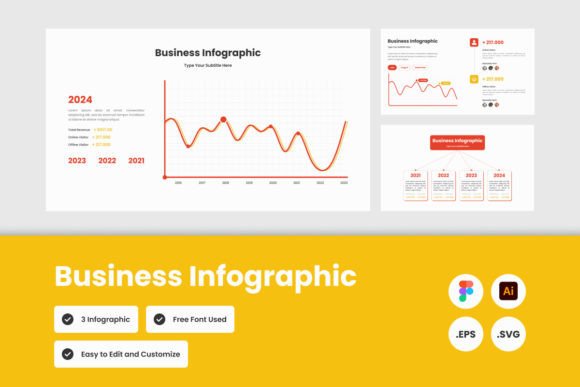 Business Infographic Template V4 for Clear Data
