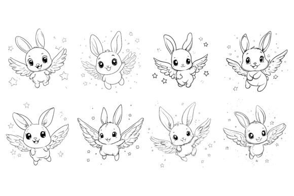 Cute and Adorable Bunny: Versatile AI EPS Art Collection