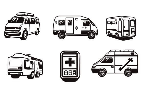Evaluating the Several Ambulances AI EPS Illustration Set