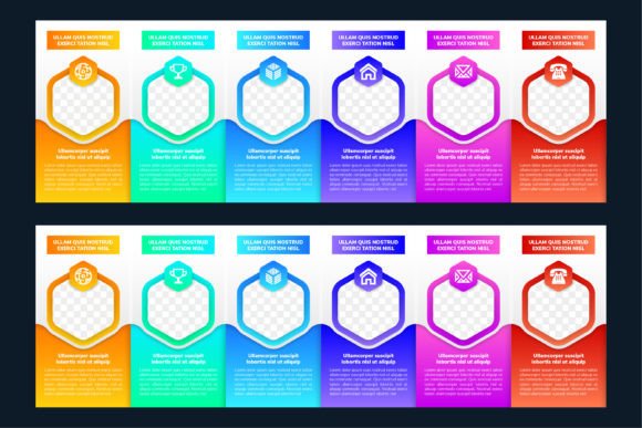 Hexagon Infographic Photo Frame