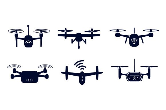 Set of Drone Vector Illustration: When Versatile Artwork Becomes a Practical Asset