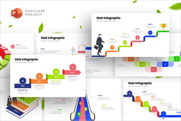 Stair Infographic Presentation Template: A Practical Evaluation for Business Presentations