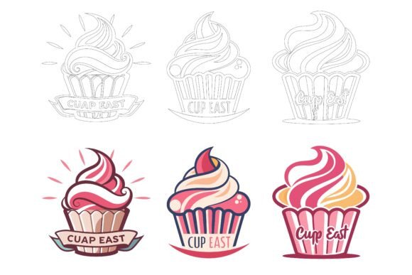 Various Cupcake AI EPS: Flexible Illustration Sets for Every Project