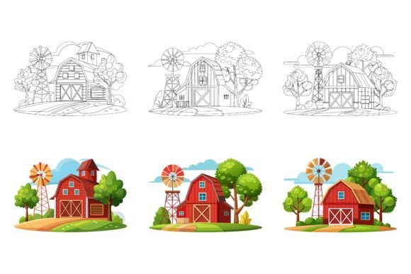 Wind Turbines Powering a House